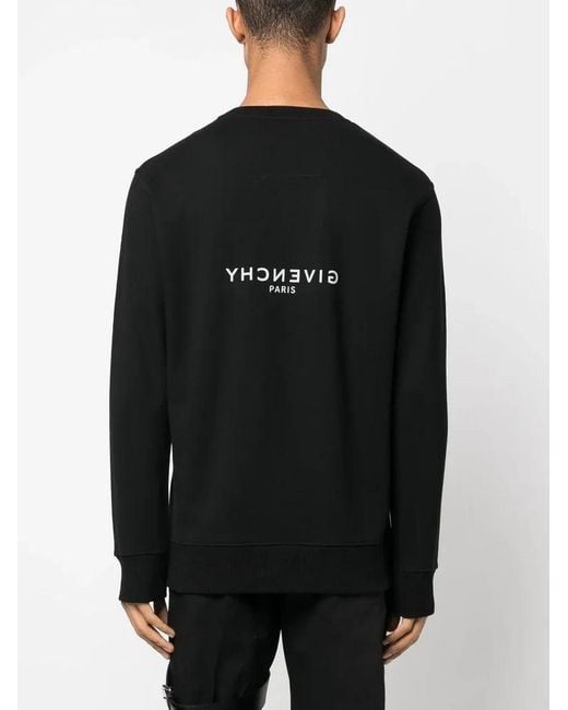 Givenchy Black Reverse Paris Slim Fit Sweatshirt for men