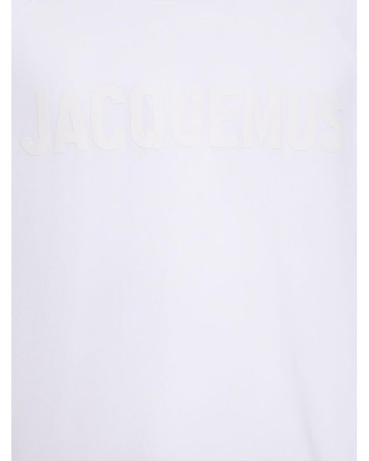 Jacquemus White T-Shirt 'Typo' for men