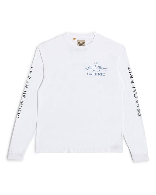 GALLERY DEPT. White Le Bar Long Sleeve T-Shirt for men