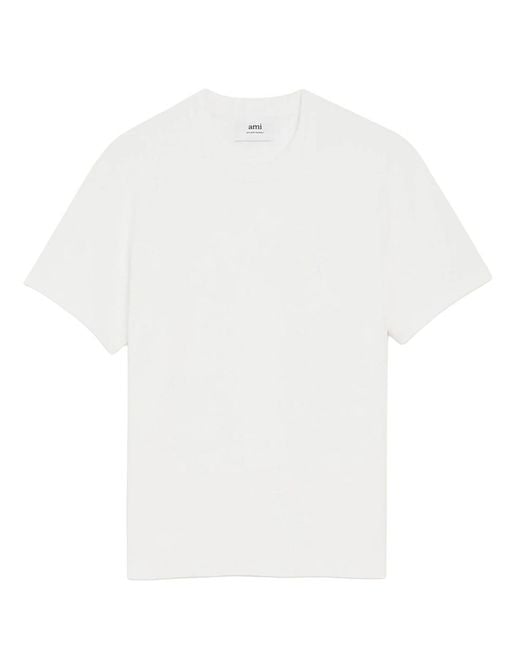 AMI White De Coeur T-Shirt for men