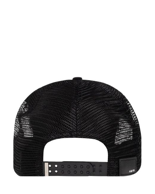 Amiri Black Three Star Trucker Cap for men