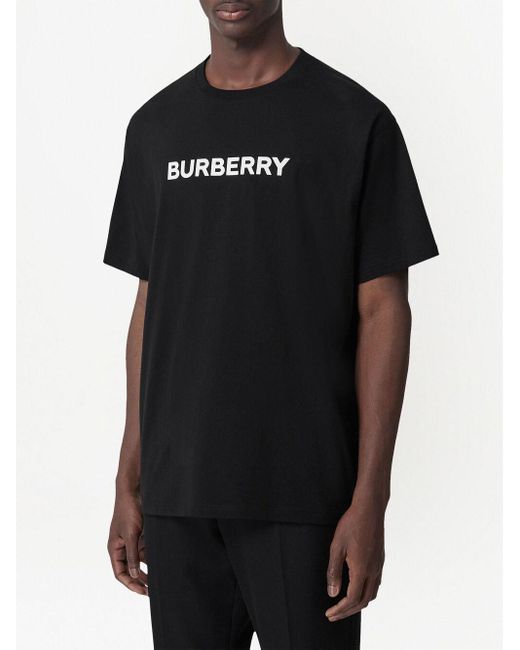 Burberry Black Oversized Logo T-shirt for men