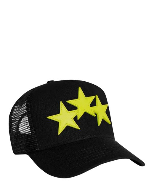 Amiri Black Three Star Trucker Cap for men