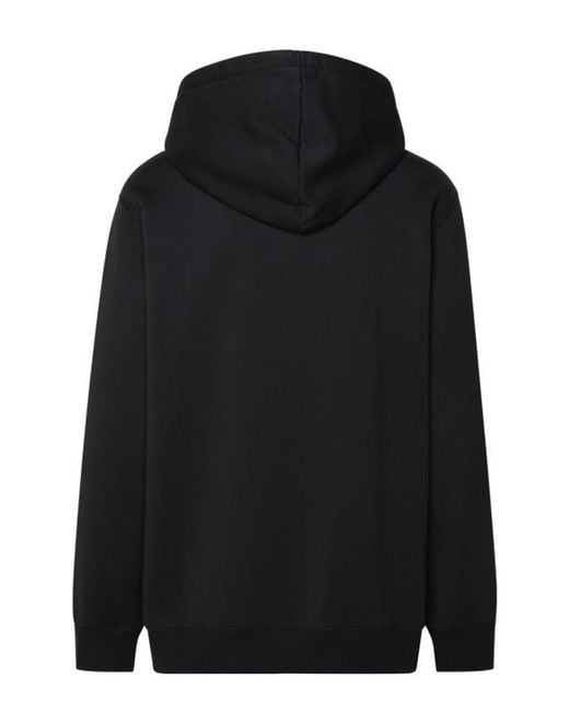 Lanvin Black Paris Loose Fit Logo Hoodie for men