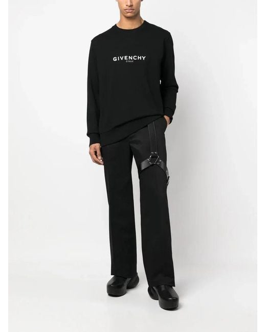 Givenchy Black Reverse Paris Slim Fit Sweatshirt for men