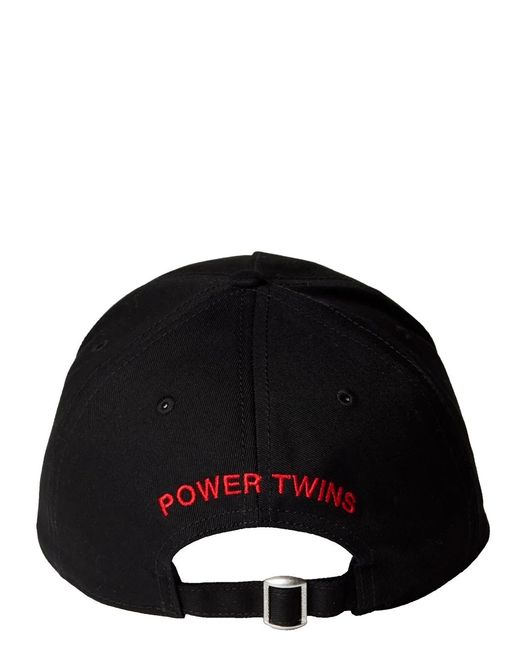 DSquared² Black Sweat And Tears Logo Cap for men