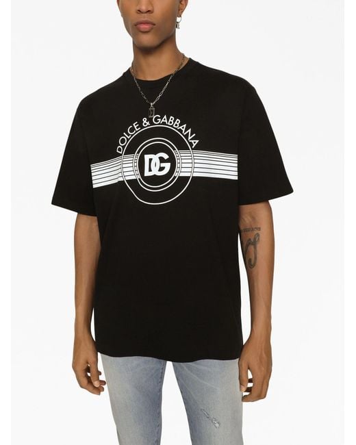 Dolce & Gabbana Black Oversized T-Shirt for men