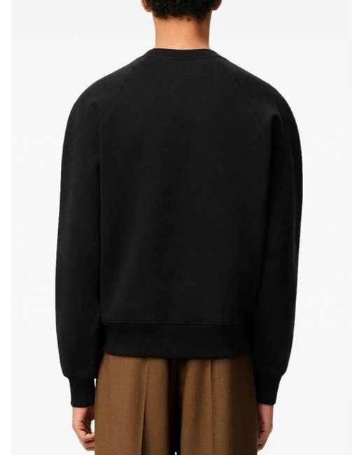 AMI Black Ami De Coeur Patch Logo Sweatshirt for men