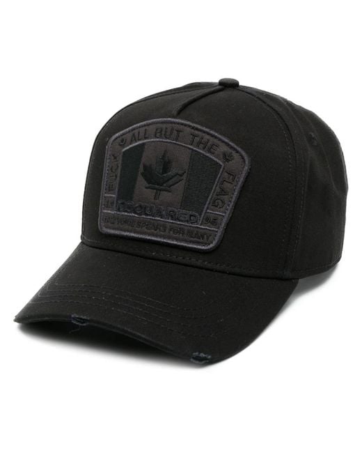 DSquared² Black Canada Patch Baseball Cap for men