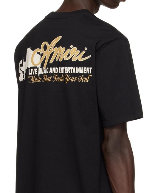 Amiri Black Jazz Band T-Shirt for men