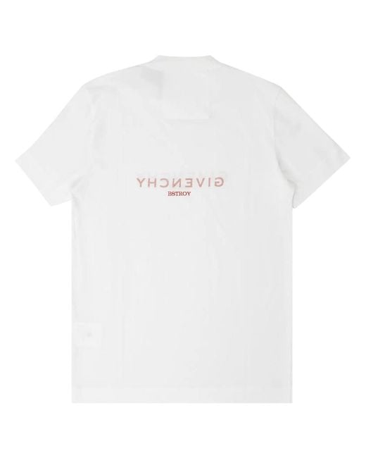 Givenchy White X Bstroy Reverse Logo Slim Fit T-Shirt for men