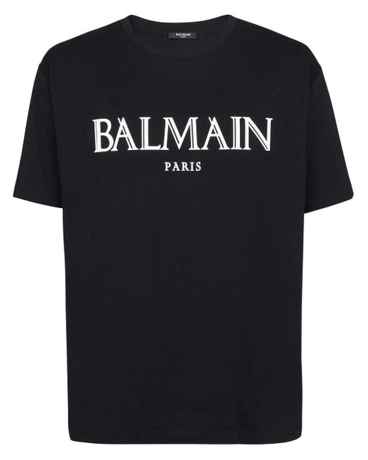 Balmain Black Draped T-shirt for men