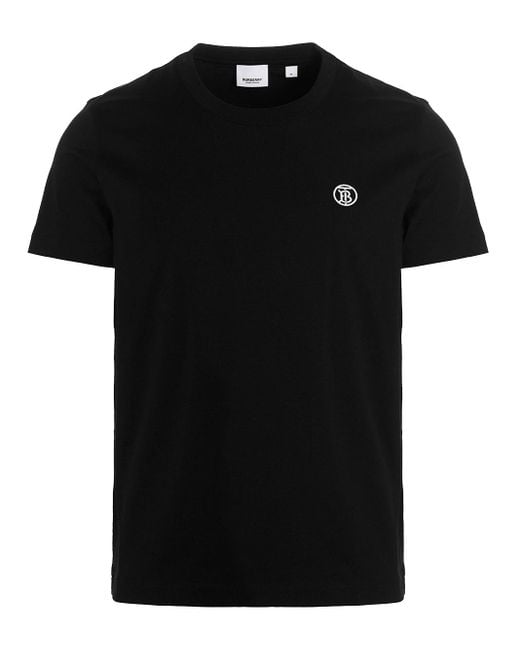 Burberry Black Parker Tb Circle Logo T-Shirt for men