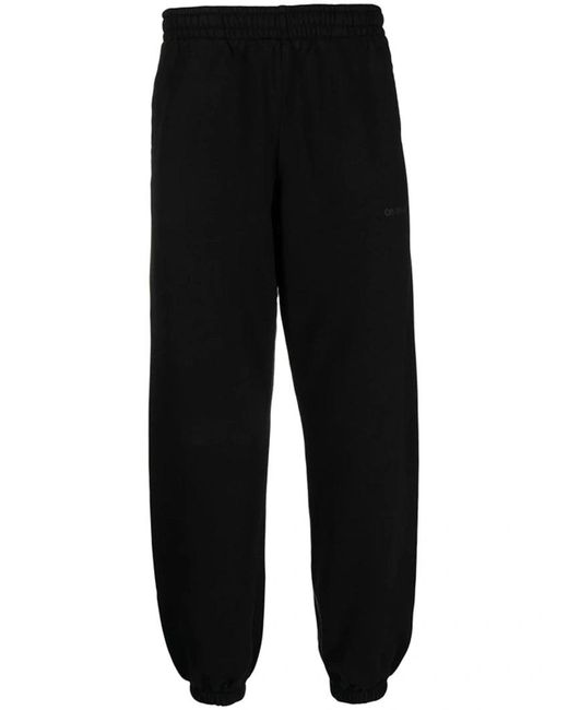 Off-White c/o Virgil Abloh Black Diagonal Tab Printed Joggers for men