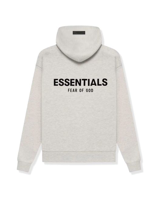 Fear Of God White Essentials Light Oatmeal Hoodie (Ss22) for men