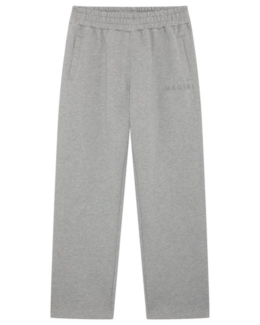 Magrit Gray Core Puff Printed Joggers for men