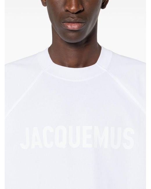 Jacquemus White T-Shirt 'Typo' for men