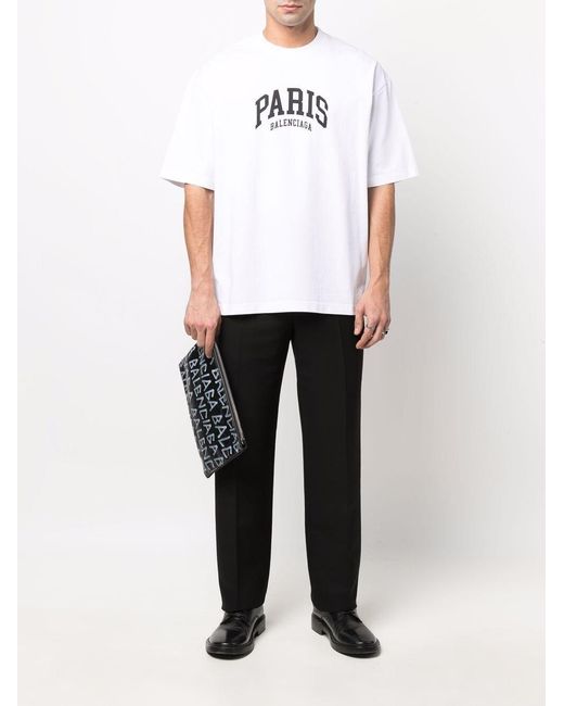 Balenciaga Cities Paris T-shirt White for men