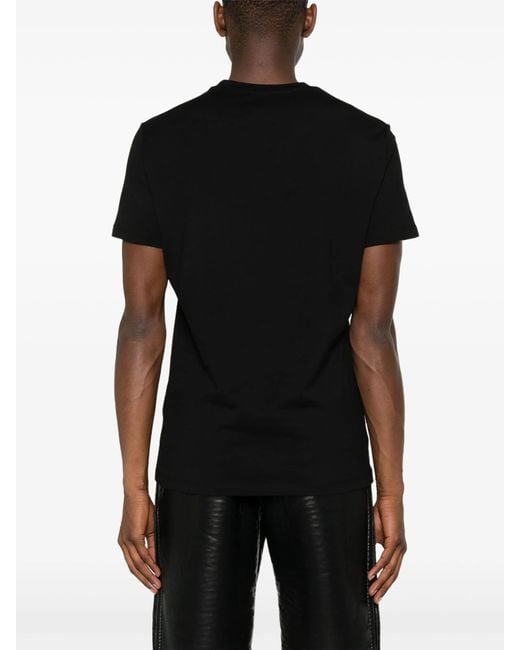 Balmain Black Vintage Gel Logo T-Shirt for men