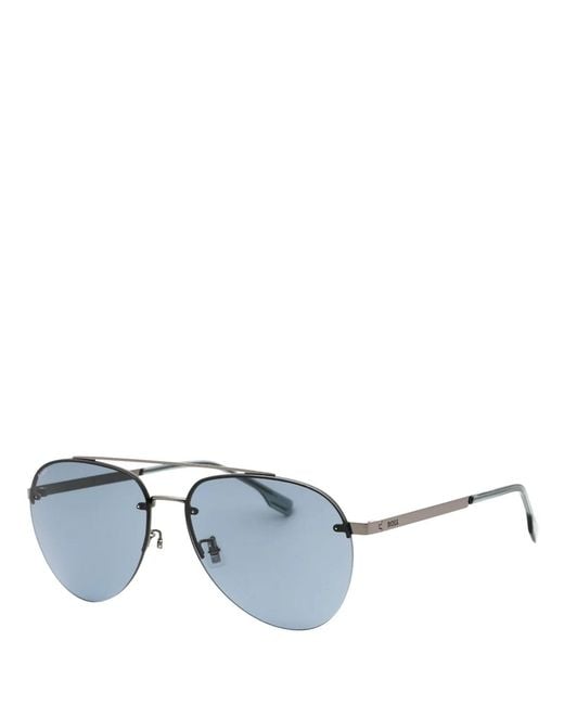 Boss Blue Dark Ruthenium Sunglasses for men