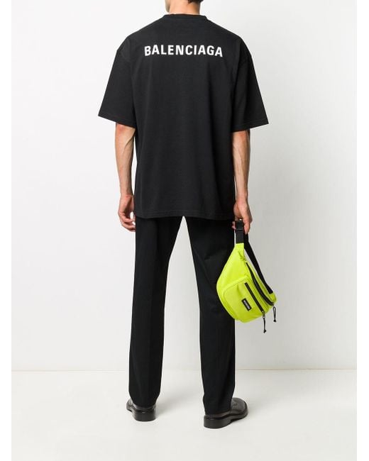 Balenciaga Logo Black Oversized T-shirt for men