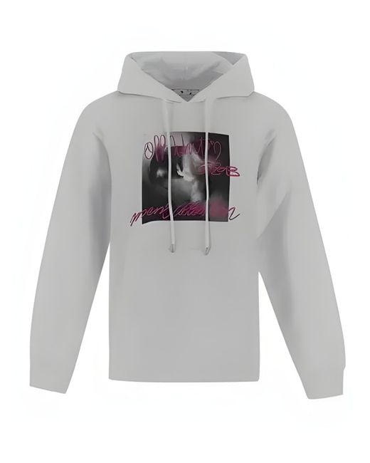 Off-White c/o Virgil Abloh Gray Tornado Type Slim Hoodie for men