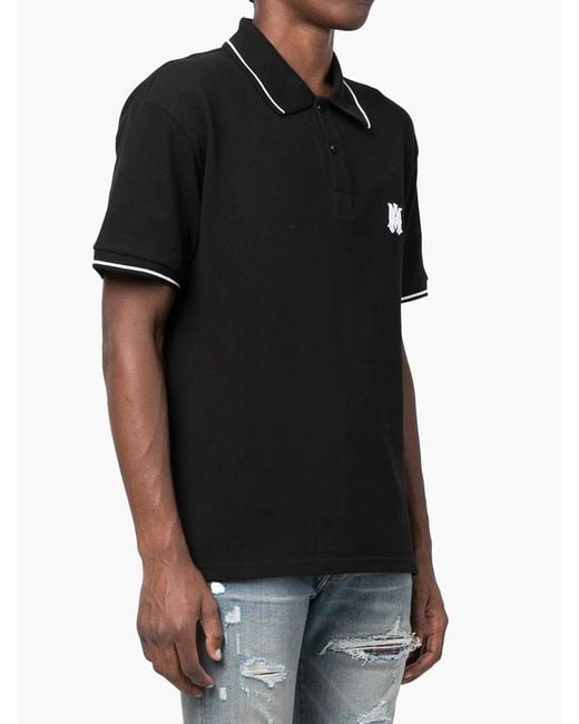 Amiri Black Ma Logo Polo for men