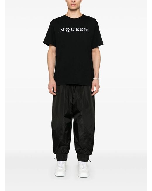 McQueen Black T-Shirt With Logo for men