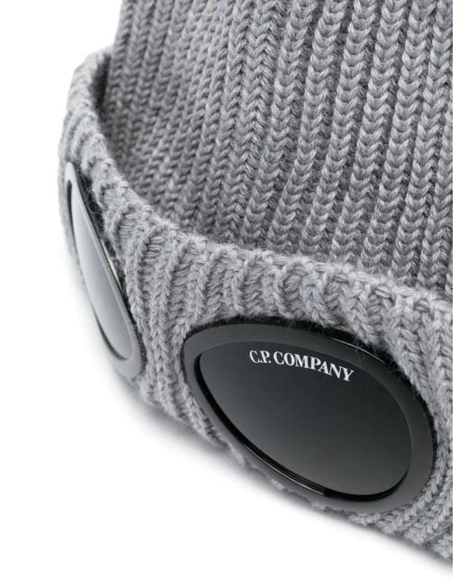 C P Company Gray C.P Company Goggle Knit Hat for men