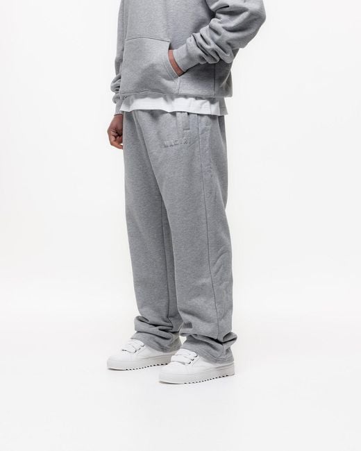 Magrit Gray Core Puff Printed Joggers for men