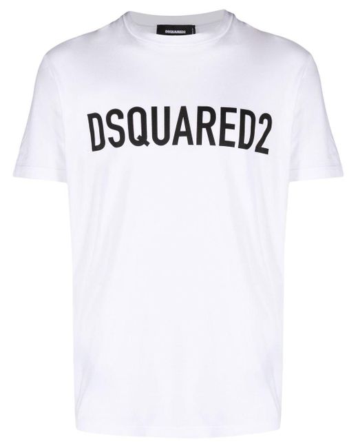 DSquared² White Printed Logo T-shirt for men
