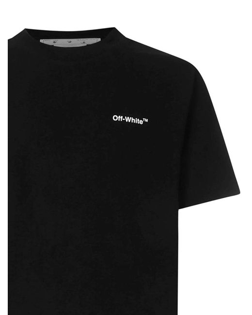 Off-White c/o Virgil Abloh Black Off- Brick Arrows Logo Printed Cotton T-Shirt for men