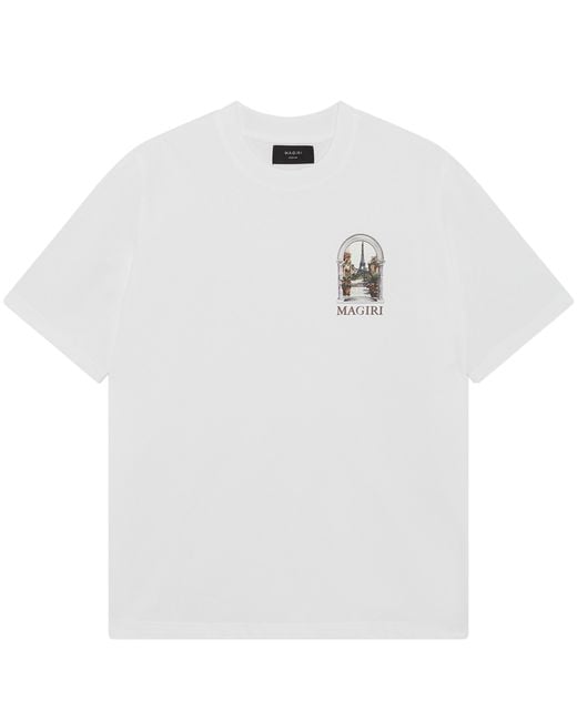 Magrit White Archway Printed T-Shirt for men