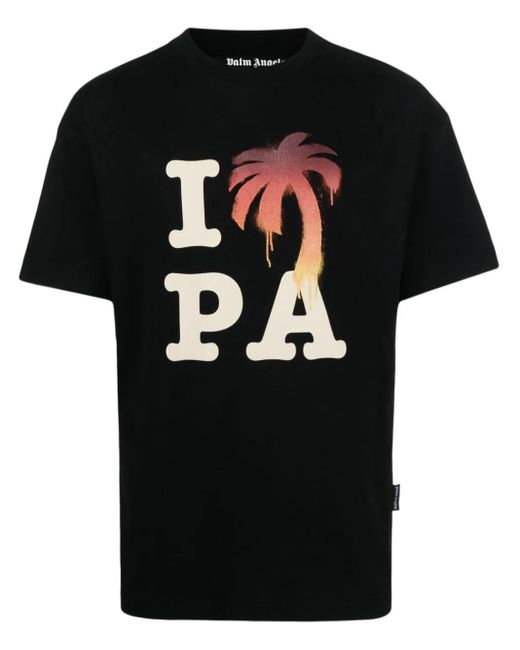Palm Angels Black I Love Pa T-shirt for men