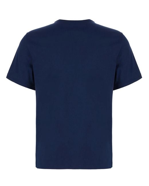 Valentino Blue Plaque Logo T-Shirt for men