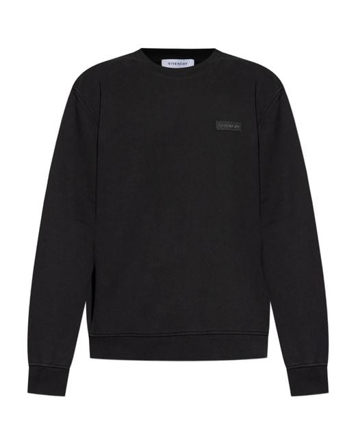 Givenchy Black Logo Patch Sweatshirt for men