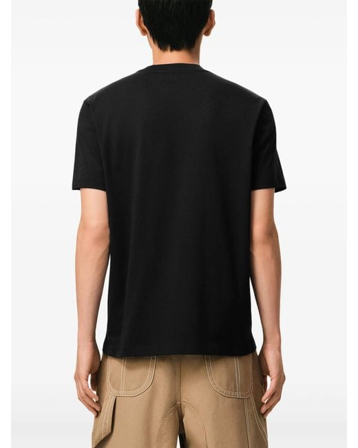 AMI Black Ami De Coeur Cotton T-Shirt for men