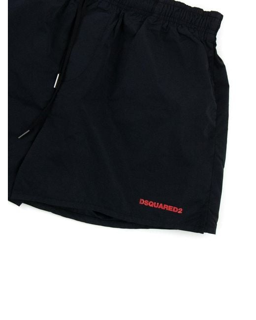 DSquared² Blue Icon Logo Swim Shorts for men