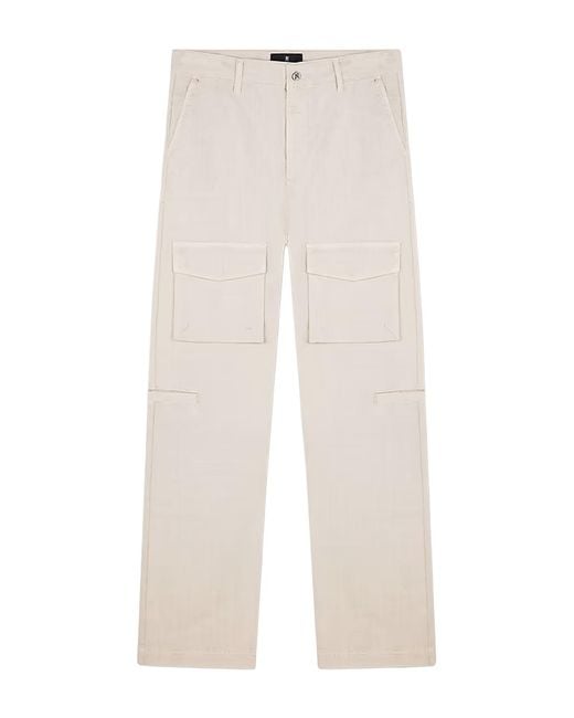 Represent White Front Pocket Cargo Trousers for men