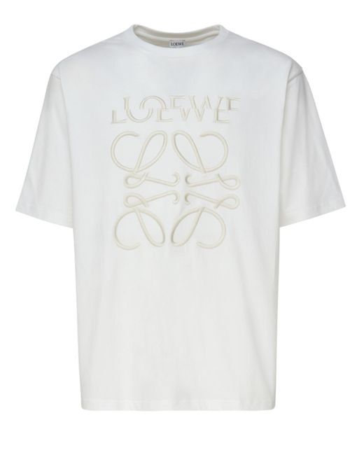 Men's White Anagram Embroidered T-Shirt