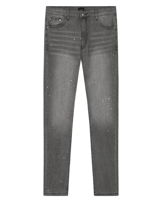 Magrit Gray Graphite Slim Jeans for men