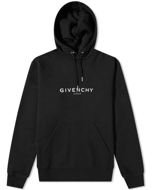 Givenchy Reverse Logo Hoodie Black for men