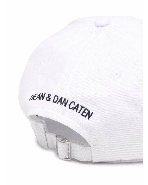 DSquared² White Cotton Baseball Cap for men