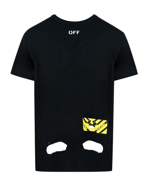 Off-White c/o Virgil Abloh Black Off- Diag Spray T-Shirt for men