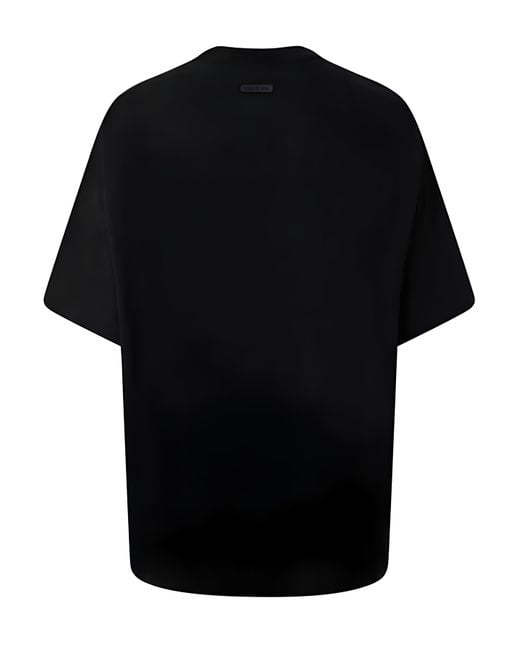 Fear Of God Black Logo Printed Oversized T-Shirt for men