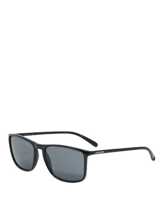 Calvin Klein Gray Solid Smoke Lens Sunglasses for men