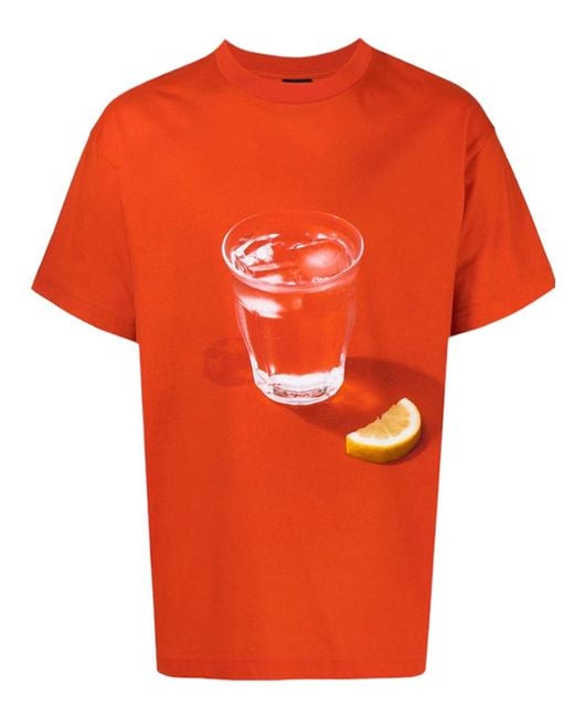 Jacquemus Orange Le T-Shirt Print Water Glass Lemon for men