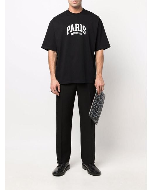 Balenciaga Black Paris Medium T-shirt for men