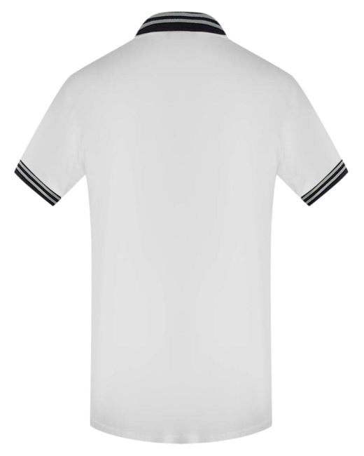 Love Moschino White Twin Tipped Collar Polo Shirt for men