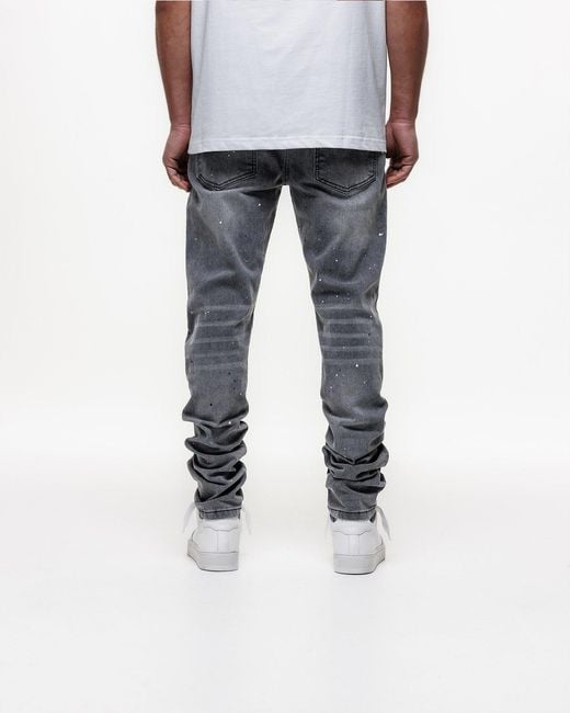Magrit Gray Acier Slim Jeans for men